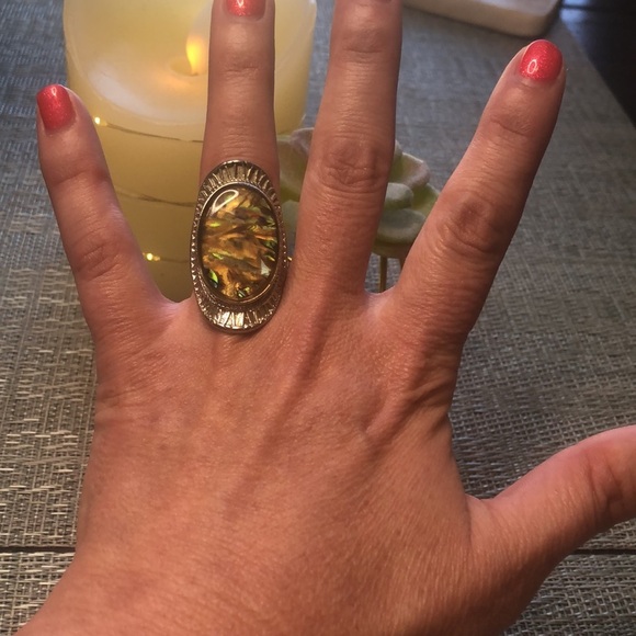 #64 🐯Stunning Silver and Tigers Eye Large Ring 🐯 - Picture 3 of 14